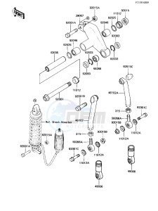 KX 250 B [KX250] (B1) [KX250] drawing REAR SUSPENSION