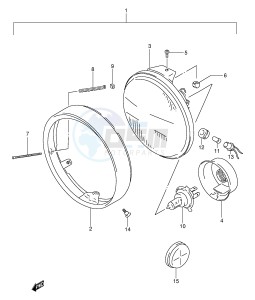 TU250X (E2) drawing HEADLAMP