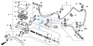 ST1300 drawing CLUTCH MASTER CYLINDER