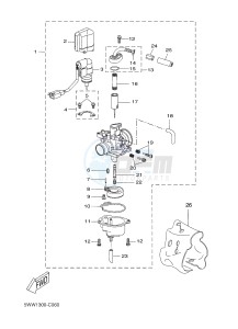 CW50 BOOSTER SPIRIT (5WWW 5WWW) drawing CARBURETOR