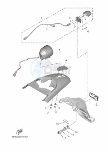 XSR125 MTM125 (BFG1) drawing TAILLIGHT