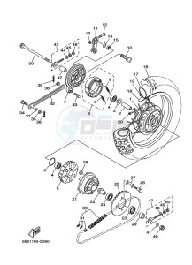 TT-R110E (B51K) drawing REAR WHEEL