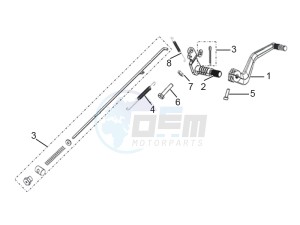 ETX 150 drawing Rear brake pedal assembly