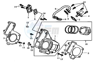 SUPER DUKE - 150 cc drawing CYLINDER