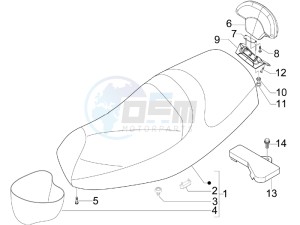 MP3 250 ie mic drawing Saddle seats - Tool roll