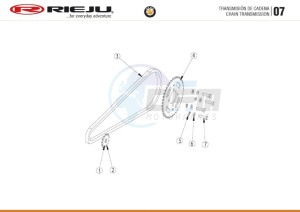 BYE-BIKE-EURO4-BLACK 50 drawing CHAIN TRANSMISSION