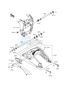 NINJA ZX-6R ZX600RGF FR GB XX (EU ME A(FRICA) drawing Swingarm