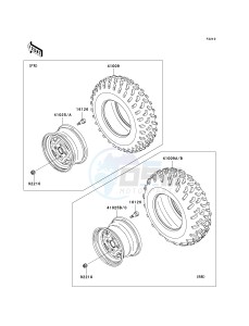 KVF 750 B (BRUTE FORCE 750 4X4I) (B6F-B7FA) B7FA drawing WHEELS_TIRES