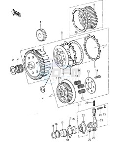 KM 100 A (A1 till A7) drawing CLUTCH