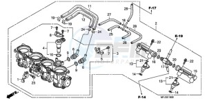 CBR600RR9 France - (F / CMF SPC) drawing THROTTLE BODY