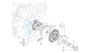 Mojito 125 e3 drawing Variator assembly