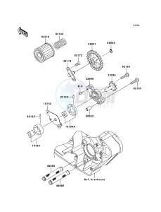 KX250F KX250T8F EU drawing Oil Pump