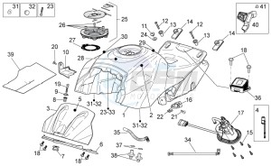 RSV 4 1000 APRC R ABS USA drawing Fuel Tank