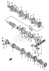 RM250 (T-V-W-X-Y) drawing TRANSMISSION