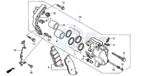 NV750C2 drawing FRONT BRAKE CALIPER