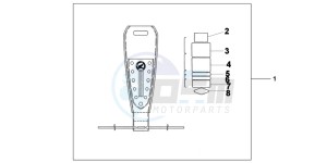 VT750C2BC drawing LEATHER TANKBELT (STUDDED)