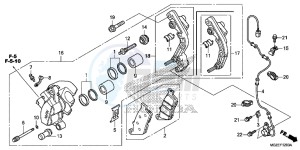 CB500FAE CB500F ABS UK - (E) drawing FRONT BRAKE CALIPER