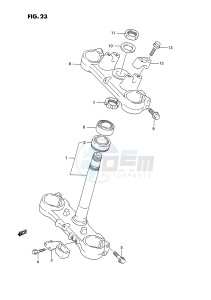 RM125 (E2) drawing STEERING STEM (MODEL N)