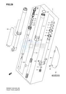 RM250 (E3-E28) drawing FRONT DAMPER