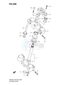 RM125 (E3-E28) drawing STEERING STEM (MODEL K6)