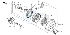 TRX350FE FOURTRAX ES drawing RECOIL STARTER