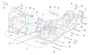 Leonardo 250 (eng. Yamaha) drawing Crankcase