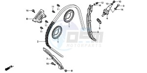 CB600F HORNET drawing CAM CHAIN/TENSIONER