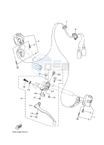 YZF-R25 249 (1WD9) drawing HANDLE SWITCH & LEVER