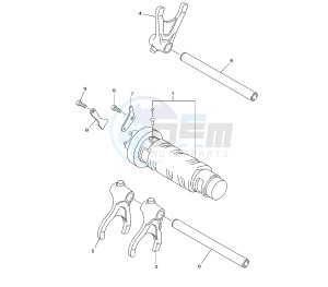 XJ6-N 600 drawing SHIFT CAM AND FORK