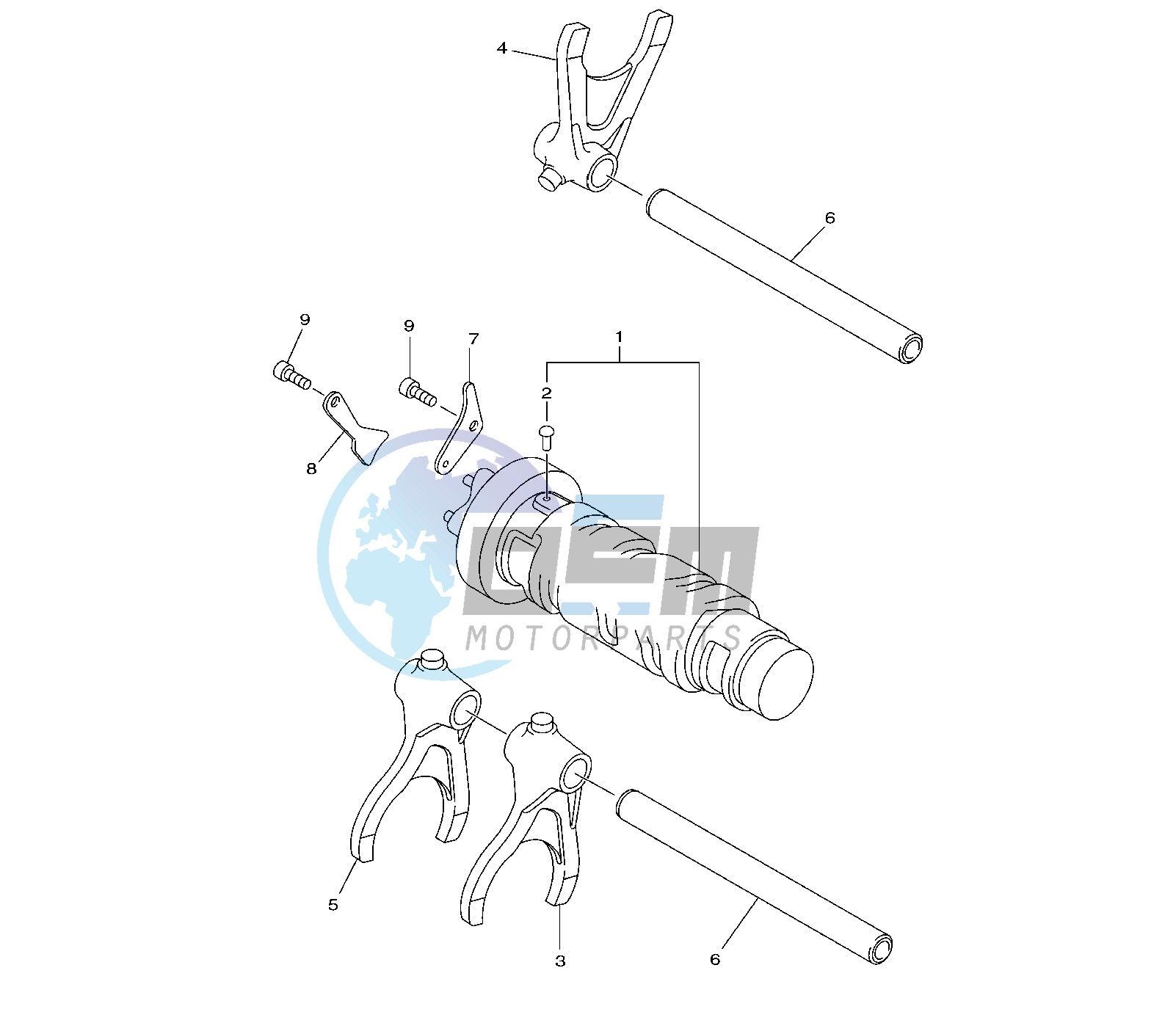 SHIFT CAM AND FORK