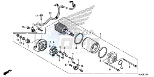 CBR500RF CBR500R UK - (E) drawing STARTER MOTOR