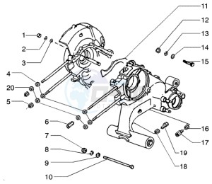 PX 150 E U.S.A. drawing Crankcase Fastners