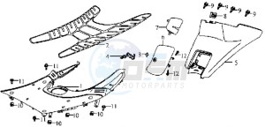 JET EURO X 50 drawing COWLING / FOOTREST