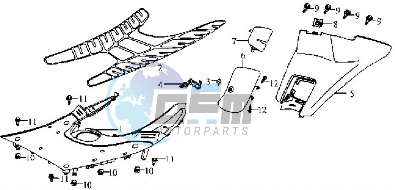 COWLING / FOOTREST