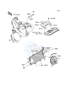 ER-6f EX650CBF GB XX (EU ME A(FRICA) drawing Radiator