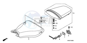 CBR600RR9 UK - (E / MK) drawing SEAT