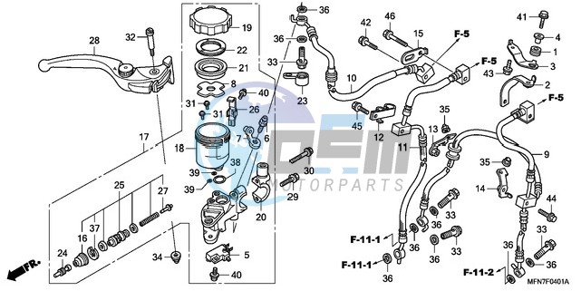 FR. BRAKE MASTER CYLINDER (CB1000RA)