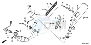 NC700XD NC700X 2ED drawing EXHAUST MUFFLER