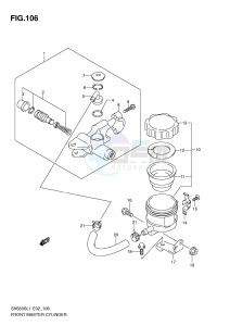 SV650S (E2) drawing FRONT MASTER CYLINDER (SV650SL1 E2)