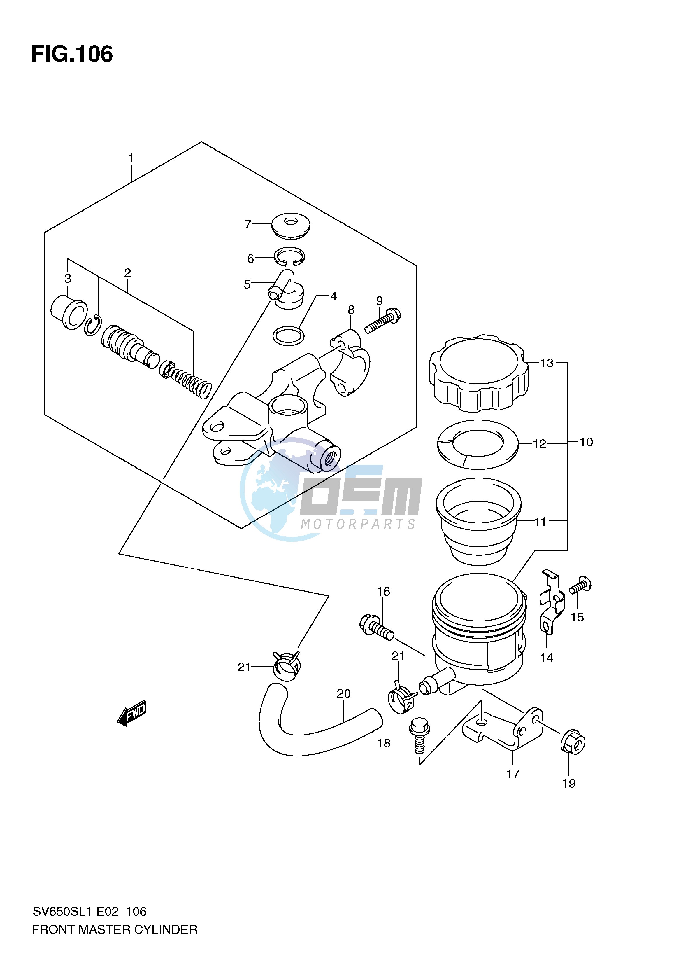 FRONT MASTER CYLINDER (SV650SL1 E2)