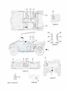 YXE850EN YXE85WPAK (B8K5) drawing EMBLEM & LABEL 1