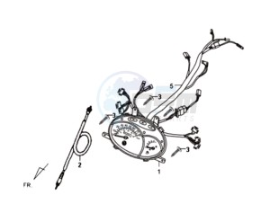 FIDDLE II 50 drawing DASHBOARD / SPEEDOMETER CABLE / WIRING HARNASS