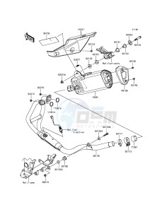 NINJA 300 ABS EX300BEFA XX (EU ME A(FRICA) drawing Muffler(s)