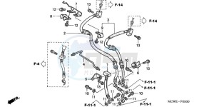 VFR8009 Europe Direct - (ED / MME TWO) drawing FRONT BRAKE HOSE (VFR800)