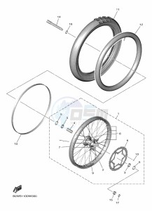 YZ450F (B2W6) drawing FRONT WHEEL