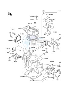 KX85 / KX85 II KX85-A5 EU drawing Cylinder Head/Cylinder