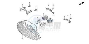 CBR600F4 drawing TAILLIGHT (CBR600F/F44)