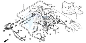 GL1500A GOLDWING ASPENCADE drawing WATER PIPE/THERMOSTAT