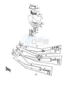 KH 400 A (A3-A5) drawing AIR CLEANERS_MUFFLERS