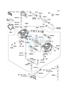 KFX700 KSV700A9F EU drawing Carburetor